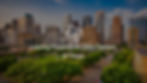 Photograph of a Texas city with text overlay 'Leasing Property for Data Centers in Texas'