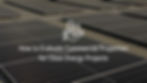 Photograph of rooftop solar panels with text overlay "How to Evaluate Commercial Properties for Clean Energy Projects"