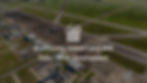 Photograph of an airport with text overlay "Maximizing Airport Land with Data Centers"